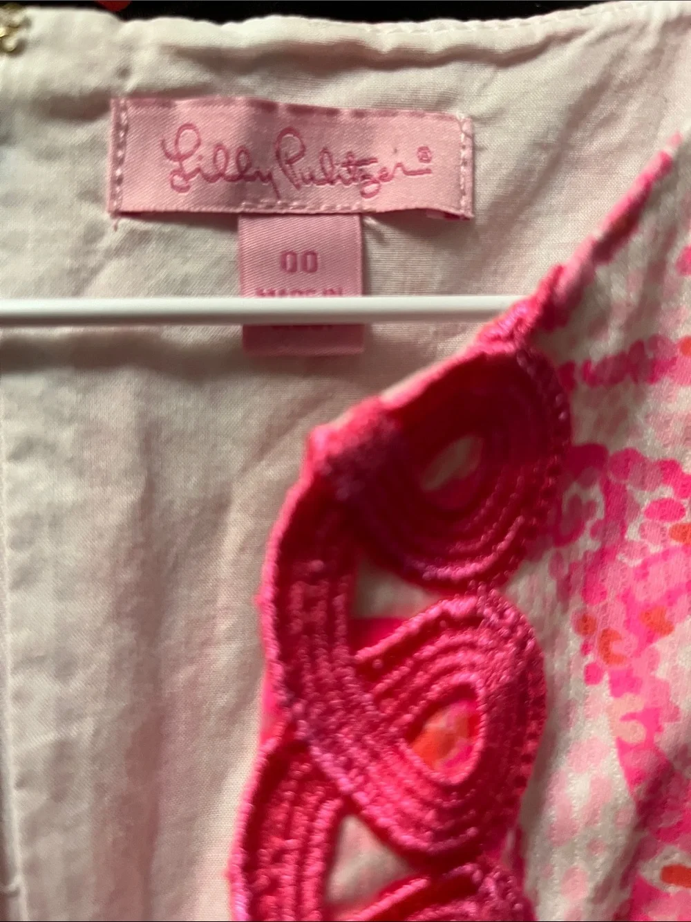 Lilly Pulitzer Hot Pink Paisley Shift Dress Sz 00